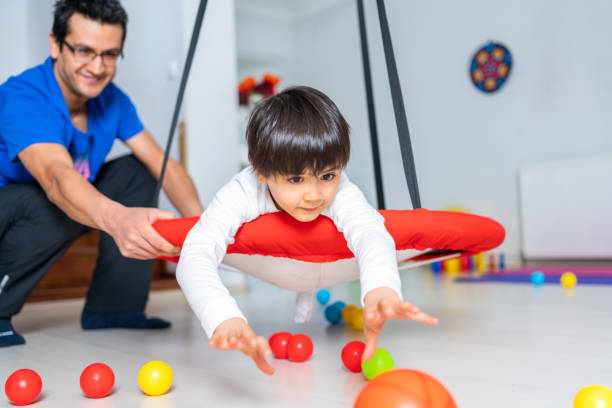 Child speech therapy session